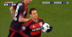 Goal Javier Chicharito Hernández - Bayer Leverkusen 1-1 Barcelona (09.12.2015) Champions League