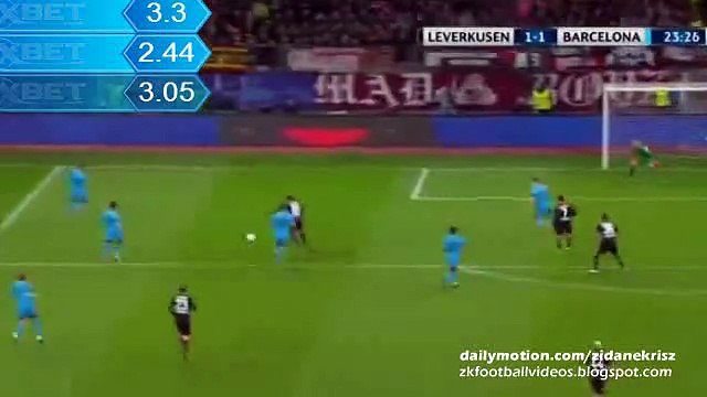 1-1 Javier ''CHICHARITO'' Hernandez Amazing Goal - Leverkusen v. Barcelona 09.12.2015 HD