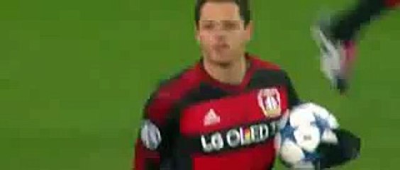 Javier Hernandez Goal - Bayer Leverkusen vs Barcelona 1-1 2015