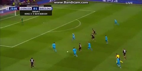 Barcelona Vs Bayer Leverkusen 9 December 2015 1-1 Javier Henandez Goal