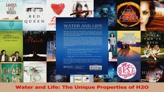Download  Water and Life The Unique Properties of H2O PDF Online