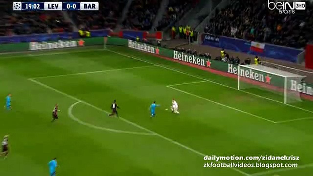 1-0 Lionel MESSI Goal HD - Bayer Leverkusen - Barcelona 09.12.2015