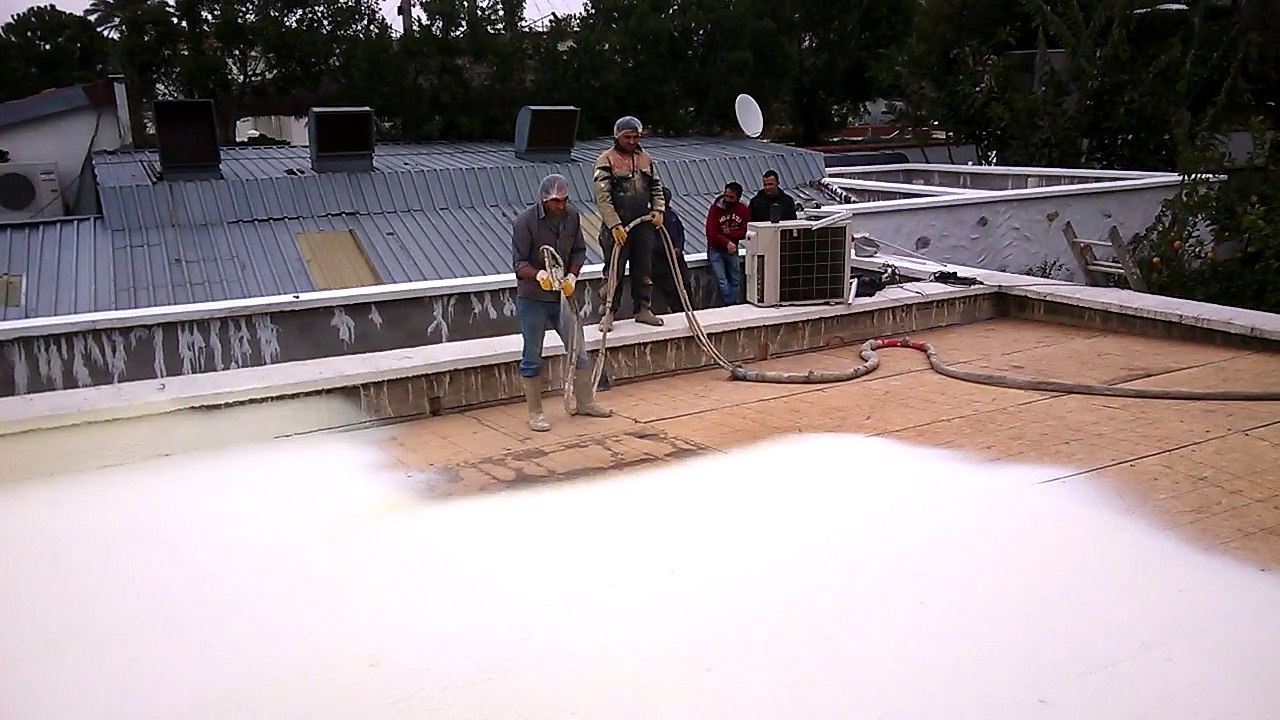 AÇIK TERAS ÇATI İZOLASYONU UYGULAMASI 0533.662.92.68 SPREY POLİÜRETAN KÖPÜK