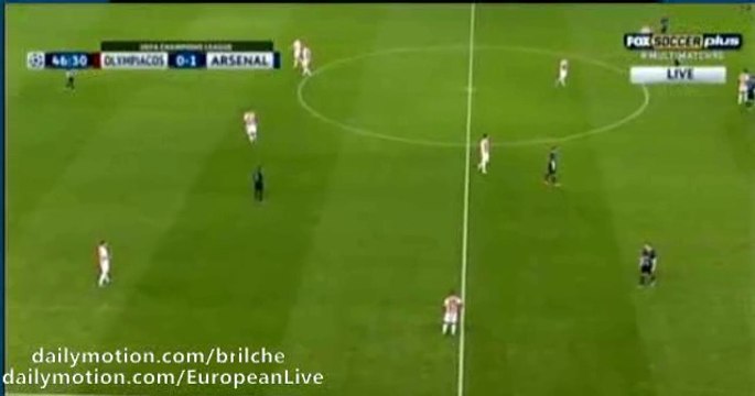 Olivier Giroud SUPER GOAL Olympiakos 0 - 2 Arsenal (UCL) 2015