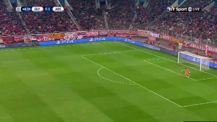 Olivier Giroud Goal - Olympiakos Piraeus 0-2 Arsenal - 09-12-2015 [gol] Group St