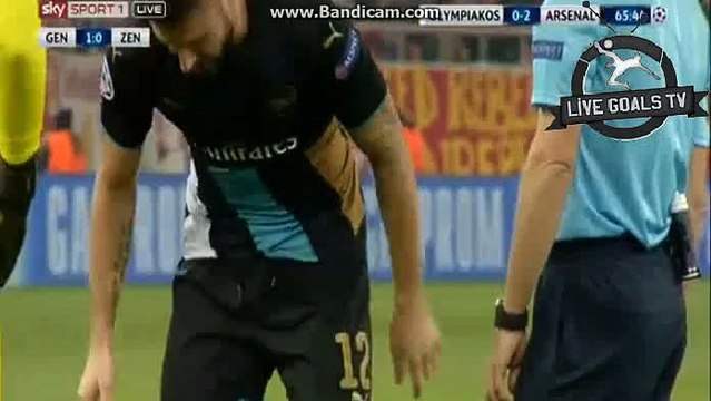 Olivier Giroud Great Goal - Olympiakos 0-3 Arsenal - Champions League - 09.12.2015