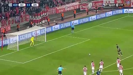Olivier Giroud Penalty Goal 0-3 Olympiakos vs Arsenal