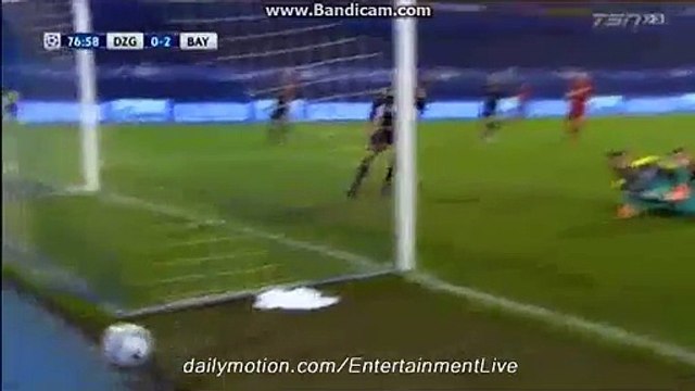 LEWANDOWSKI FANTASTIC CURVE SHOOT CHANCE DINAMO ZAGREB 0-2 BAYERN