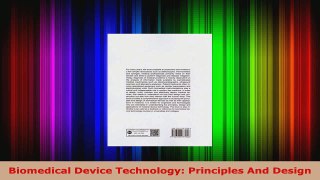 Read  Biomedical Device Technology Principles And Design EBooks Online