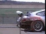 Essais bmw blanche circuit spa corvette porsche crash