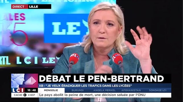 Le Pen à Bertrand: Vous touchez 10 balles à chaque fois que vous dites extrême droite? Non, mais ce n'est pas gratuit