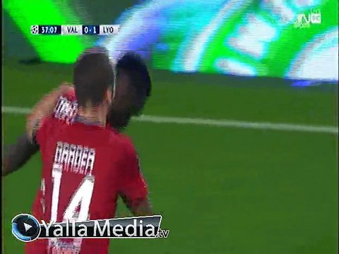 اهداف مباراة ( فالنسيا 0-2 ليون ) دورى ابطال اوروبا