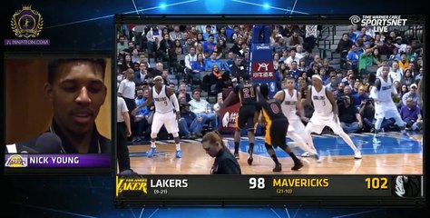 Nick Young (Swaggy P) Post game interview | Lakers vs Mavs
