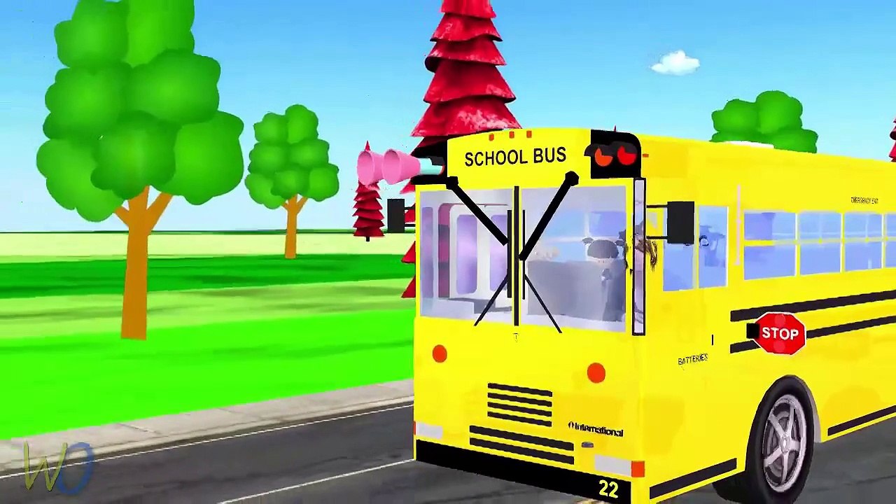 Wheels On The Bus Song | Popular Children Nursery Rhyme | Famous Cartoon Animation Rhyme F