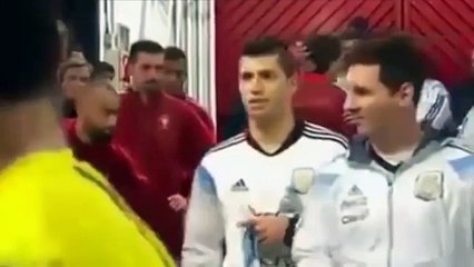 Ronaldo, Messi Share a Moment in the Tunnel Ahead of Argentina vs. Portugal