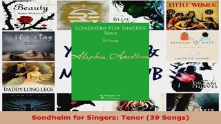 Read  Sondheim for Singers Tenor 39 Songs Ebook Free