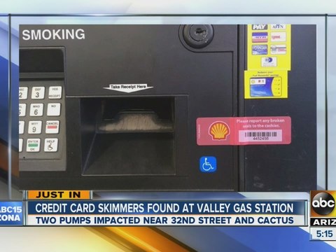Credit card skimmers found at gas station