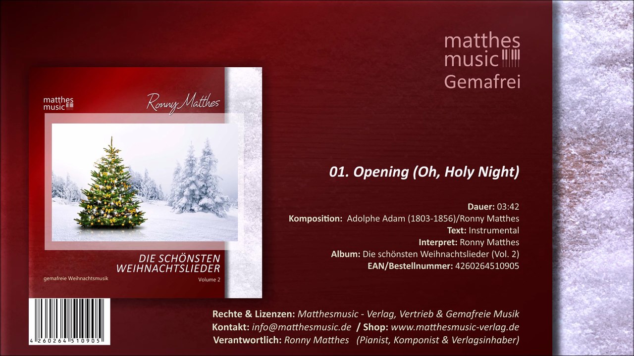 Opening (Oh Holy Night) - Adolphe Adam - (01/13) - CD: Die schönsten Weihnachtslieder (Vol. 2)