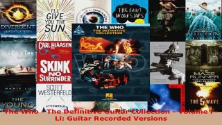 Read  The Who  The Definitive Guitar Collection  Volume FLi Guitar Recorded Versions EBooks Online