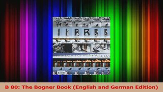 Read  B 80 The Bogner Book English and German Edition PDF Free