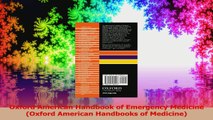 Oxford American Handbook of Emergency Medicine Oxford American Handbooks of Medicine PDF