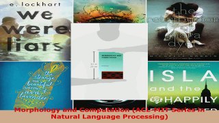 Read  Morphology and Computation ACLMIT Series in Natural Language Processing EBooks Online