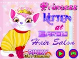 ᴴᴰ ♥♥♥ Barbie Game Movie Princess Kitten At Barbie Hair Salon Baby videos games for kids
