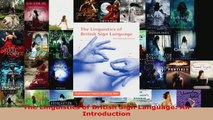 Read  The Linguistics of British Sign Language An Introduction Ebook Free