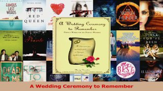 PDF Download  A Wedding Ceremony to Remember Download Online