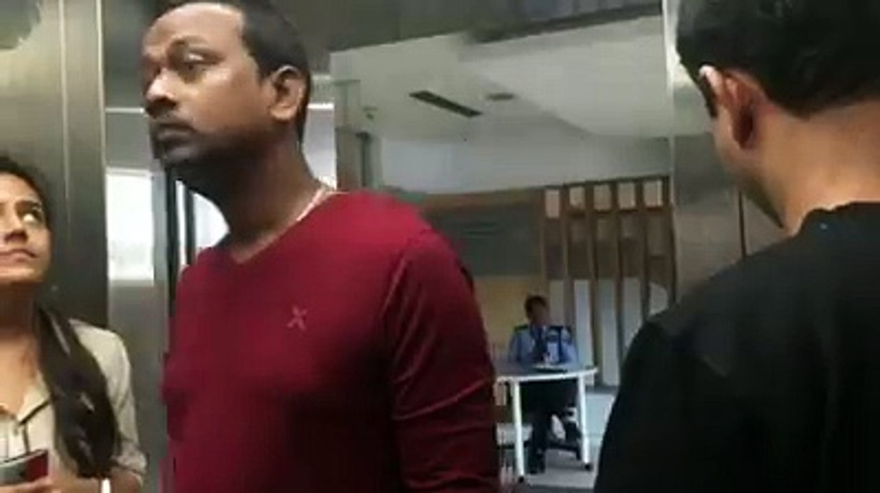 Rj Naved in elevator prank