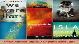 Read  African American English A Linguistic Introduction Ebook Free