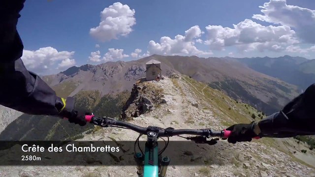 MTB VTT - On the edge - Queyras -Crete des chambrettes 2580m - Pont de Bramousse (santacruz nomad 3)