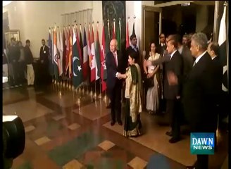 Sushma, Maryam exchange pleasantries