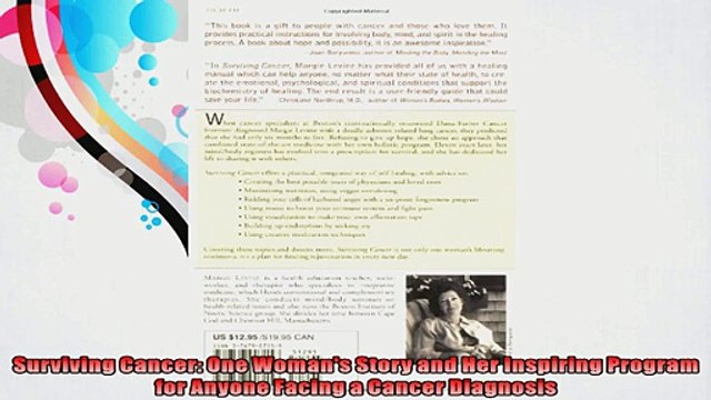Surviving Cancer One Womans Story and Her Inspiring Program for Anyone Facing a Cancer