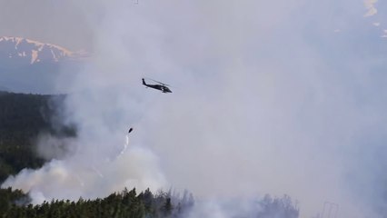 UH-60 Black Hawk Extreme Fighting Against Wildfires  During Alaska Fires