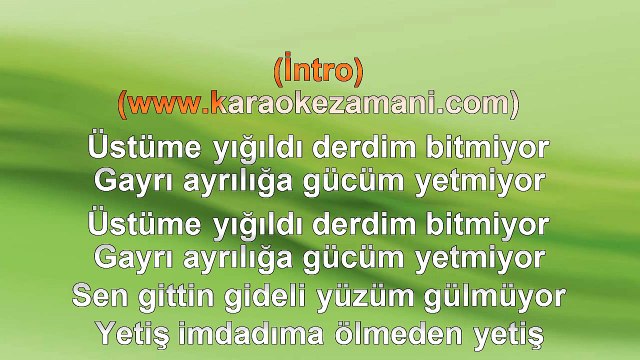 Toprak - Ölmeden Yetiş - (2010) TÜRKÇE KARAOKE