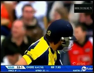 Shahid Afridi 80 off 42 balls full innings Hampshire Semi Final 2011