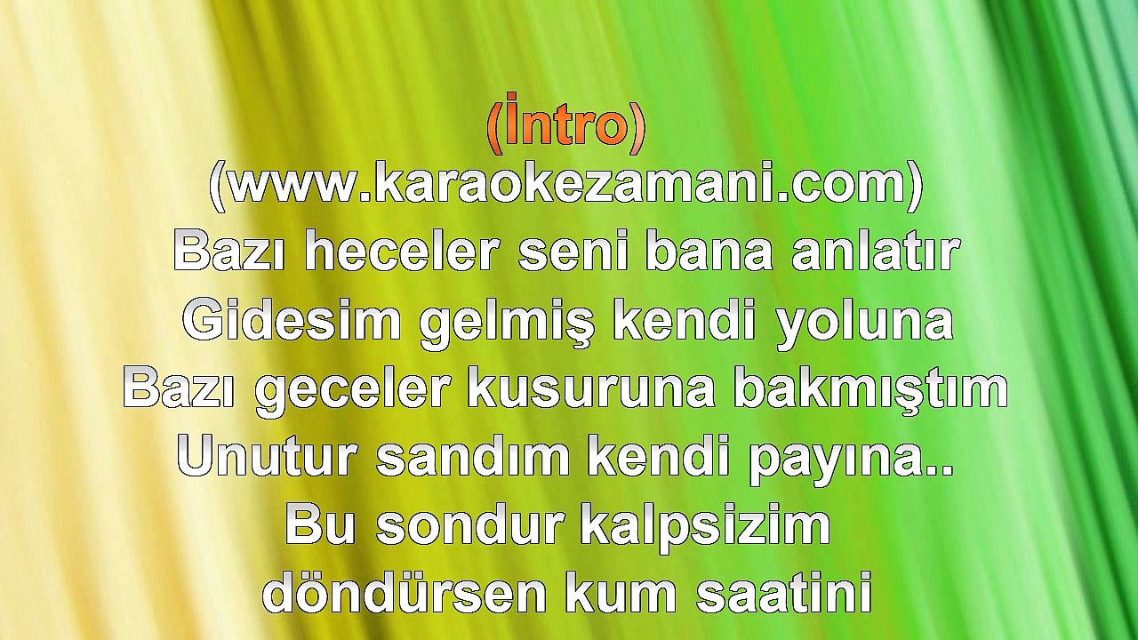 Töre Cengiz - Bana - 2015 TÜRKÇE KARAOKE