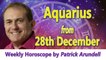 Aquarius Weekly Horoscope from 28th December 2015