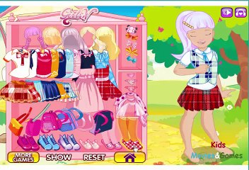 Amanda Goes To School dress up game Cartoon  baby games a FyBEex8MY