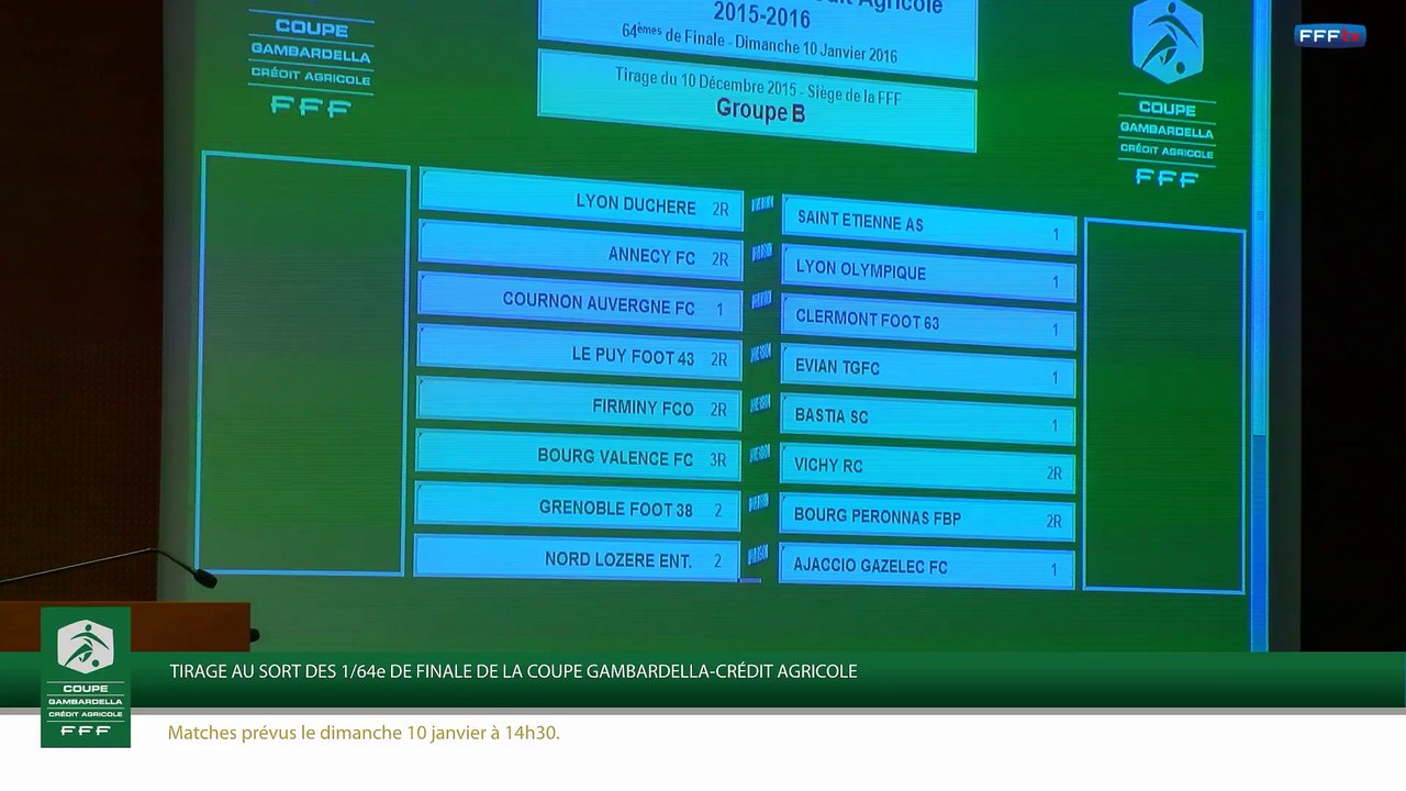 Jeudi 10 décembre (12h00) : Tirage des 64ème de finale de la Coupe Gambardella en direct ! (AUTO-RECORD) (2015-12-10 12:06:03 - 2015-12-10 12:45:31)