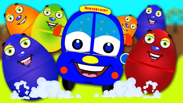 Wheels On The Bus Go Round And Round ☜♥☞ Surprise Eggs Bus family For Kids ☜♥☞ Nusery Kids Rhymes