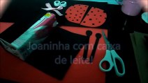 Reciclagem com caixa de leite   Joaninha   Espaço Educar - YouTube