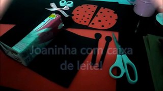 Reciclagem com caixa de leite   Joaninha   Espaço Educar - YouTube