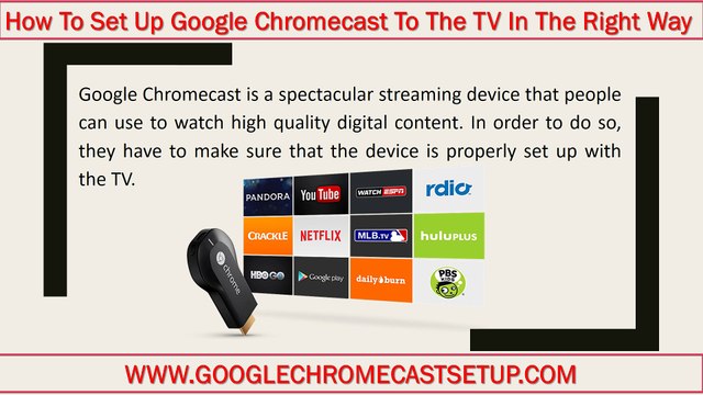 How To Set Up Google Chromecast To The TV - www Chromecast com setup