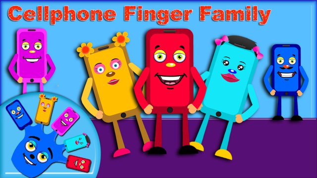 Finger Family Cell Phone - Finger Family Cartoons Rhymes By Nursery Kids