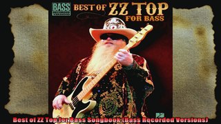 Best of ZZ Top for Bass Songbook Bass Recorded Versions