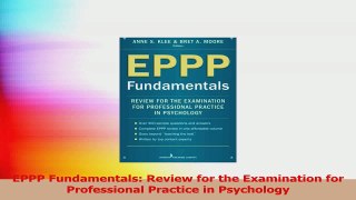 EPPP Fundamentals Review for the Examination for Professional Practice in Psychology Download