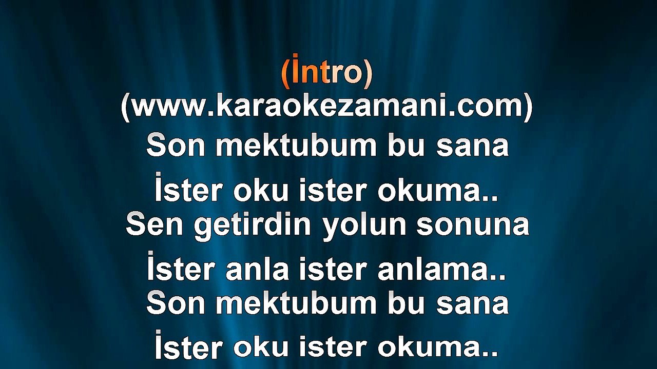 Ufuk Yıldırım - Yaz Bana - 1994 TÜRKÇE KARAOKE