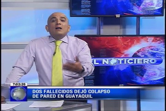 Dos fallecidos tras colapso de pared en Guayaquil